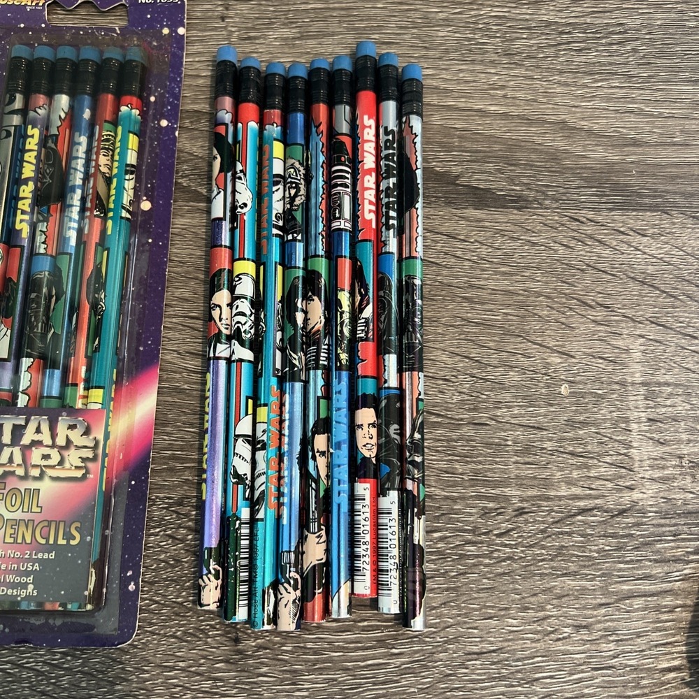 Star Wars Pencil Pen Lot No.2 Foil Pencils by RoseArt Pen By Mead Lot of 22 - Picture 5 of 11